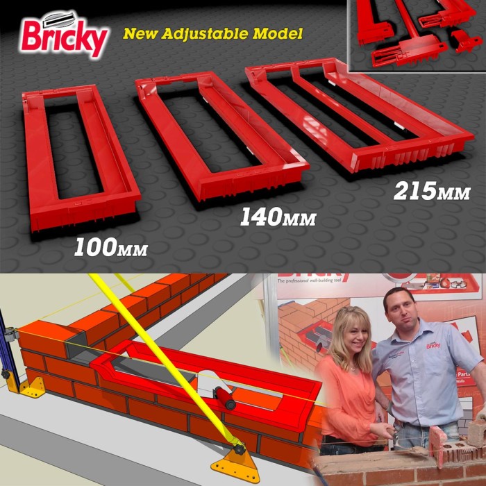 New Adjustable Model to build the 3 standard wall widths